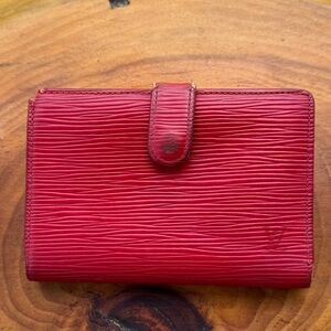 LV  Vintage LV Red Epi Coin Wallet